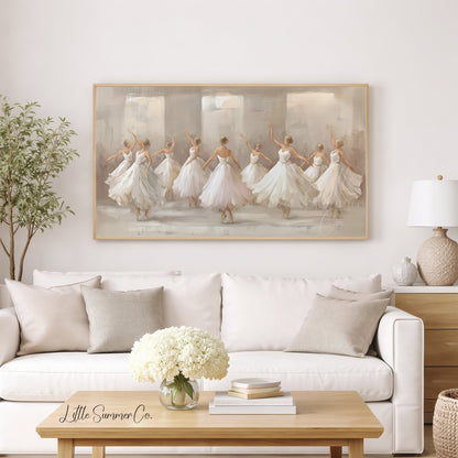 Ballet Dancers Frame TV Art displayed on a TV
