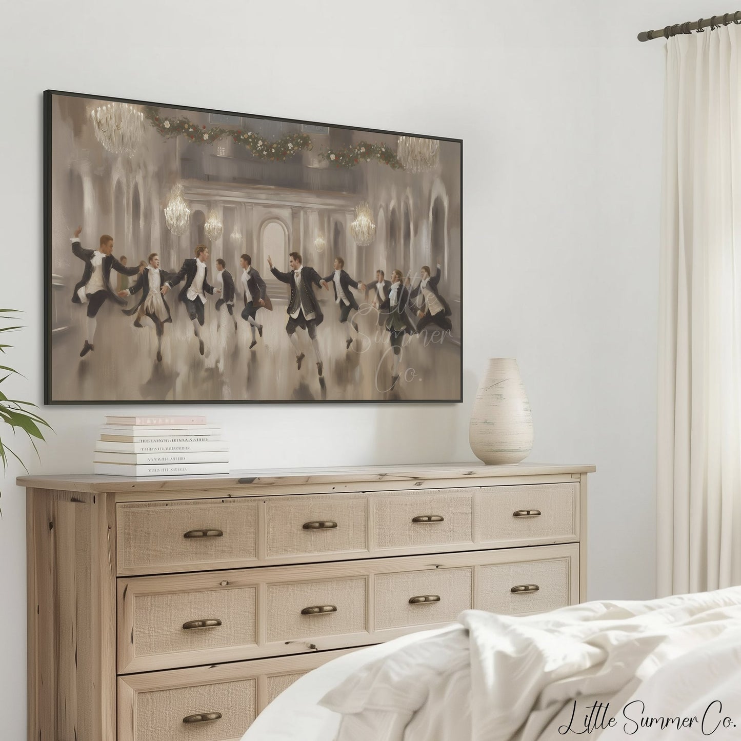Ten Lords A Leaping Frame TV Art displayed on a TV