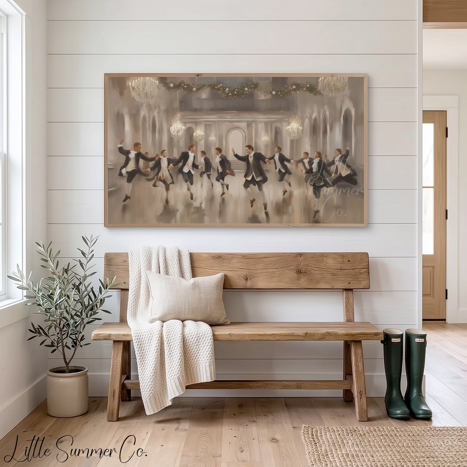 Ten Lords A Leaping Frame TV Art displayed on a TV