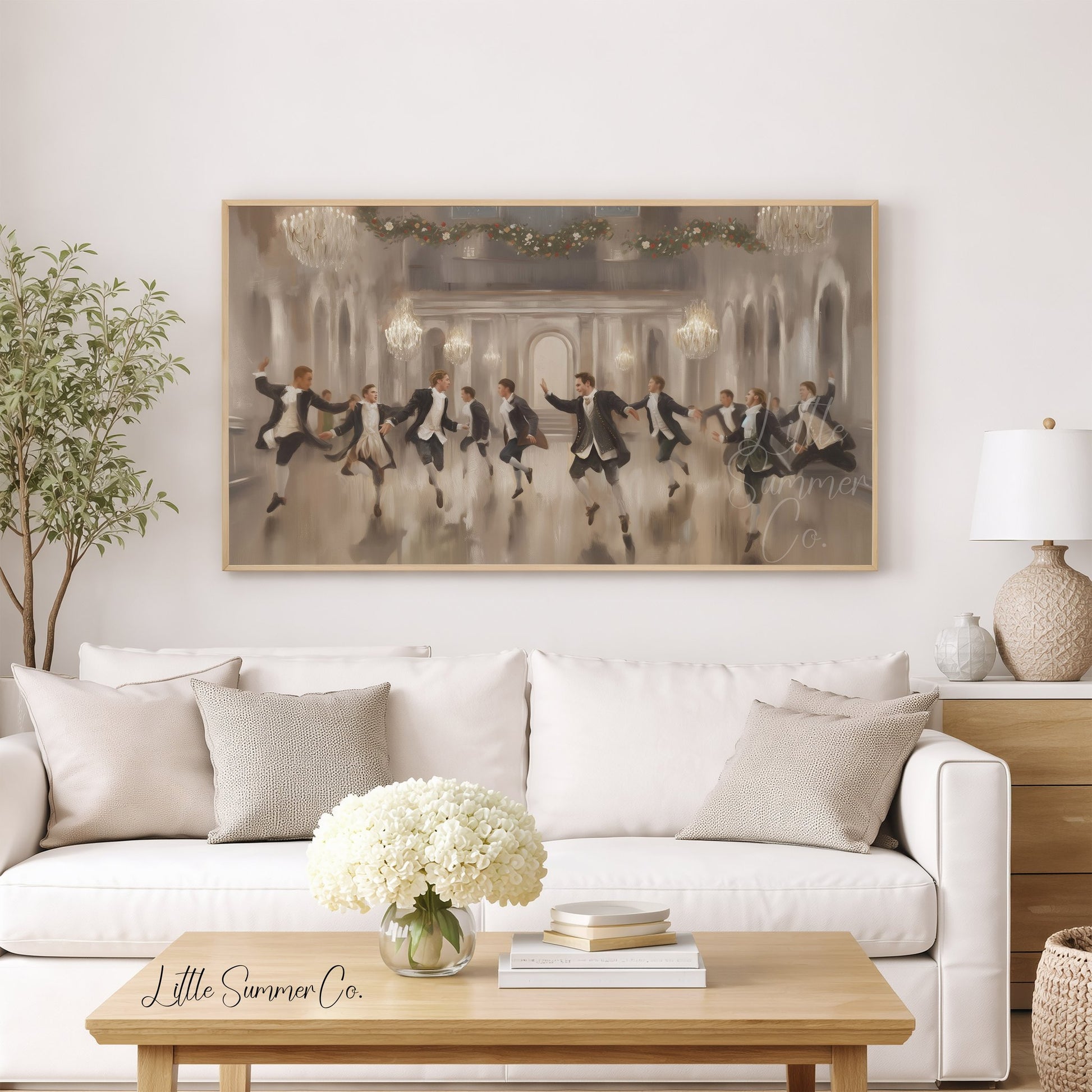 Ten Lords A Leaping Frame TV Art displayed on a TV