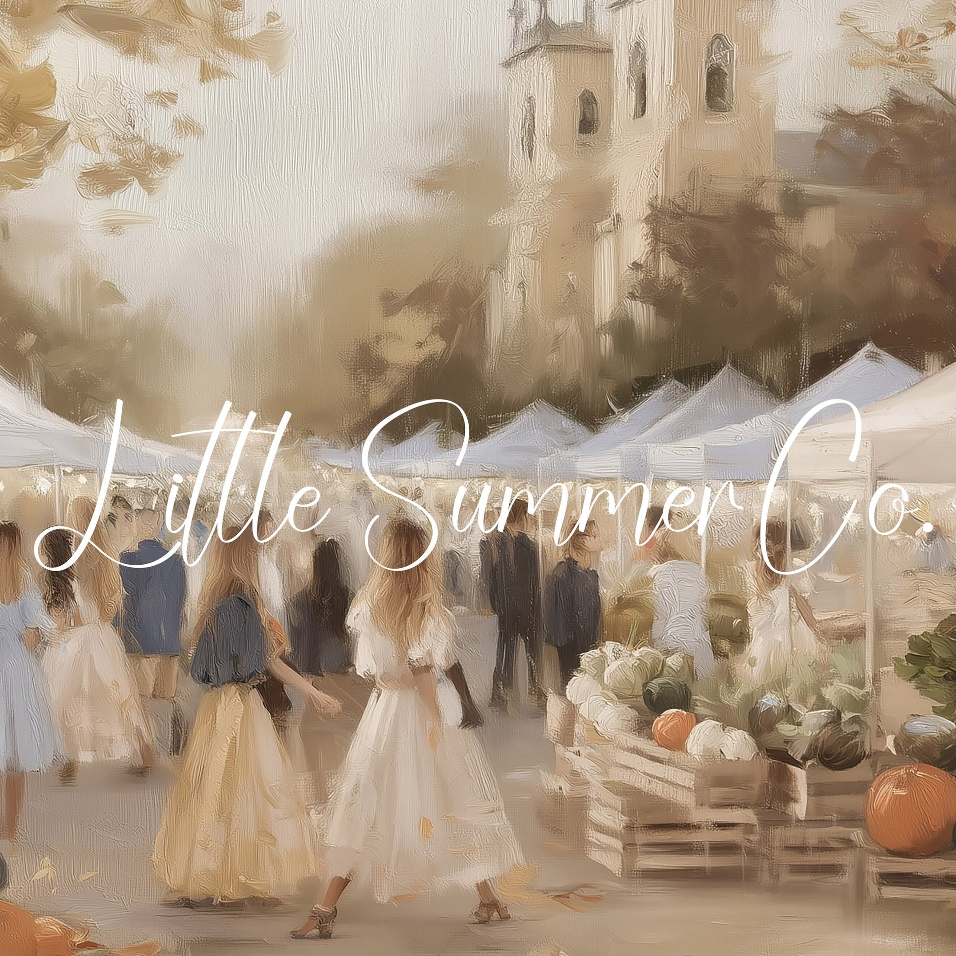 Autumn Market Pumpkins Frame TV Art displayed on a TV