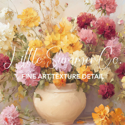Summer Garden Blooms Frame TV Art Bundle displayed on a TV