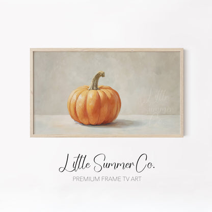 Pastel Pumpkins Frame TV Art Bundle displayed on a TV