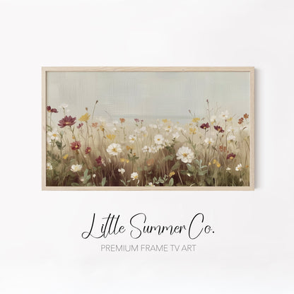Neutral Botanicals Frame TV Art Bundle displayed on a TV