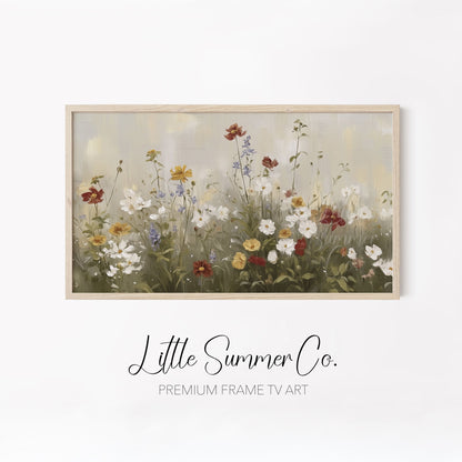 Neutral Botanicals Frame TV Art Bundle displayed on a TV