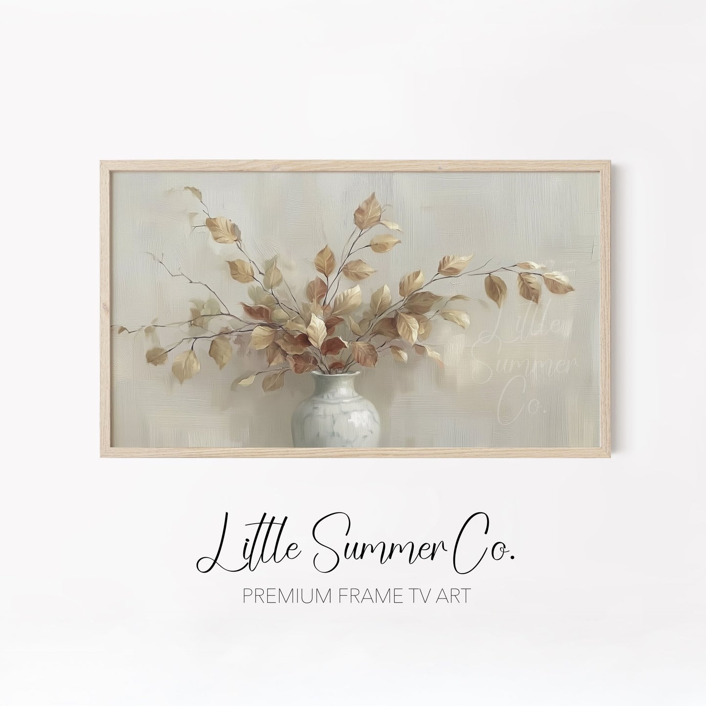 Neutral Botanicals Frame TV Art Bundle displayed on a TV