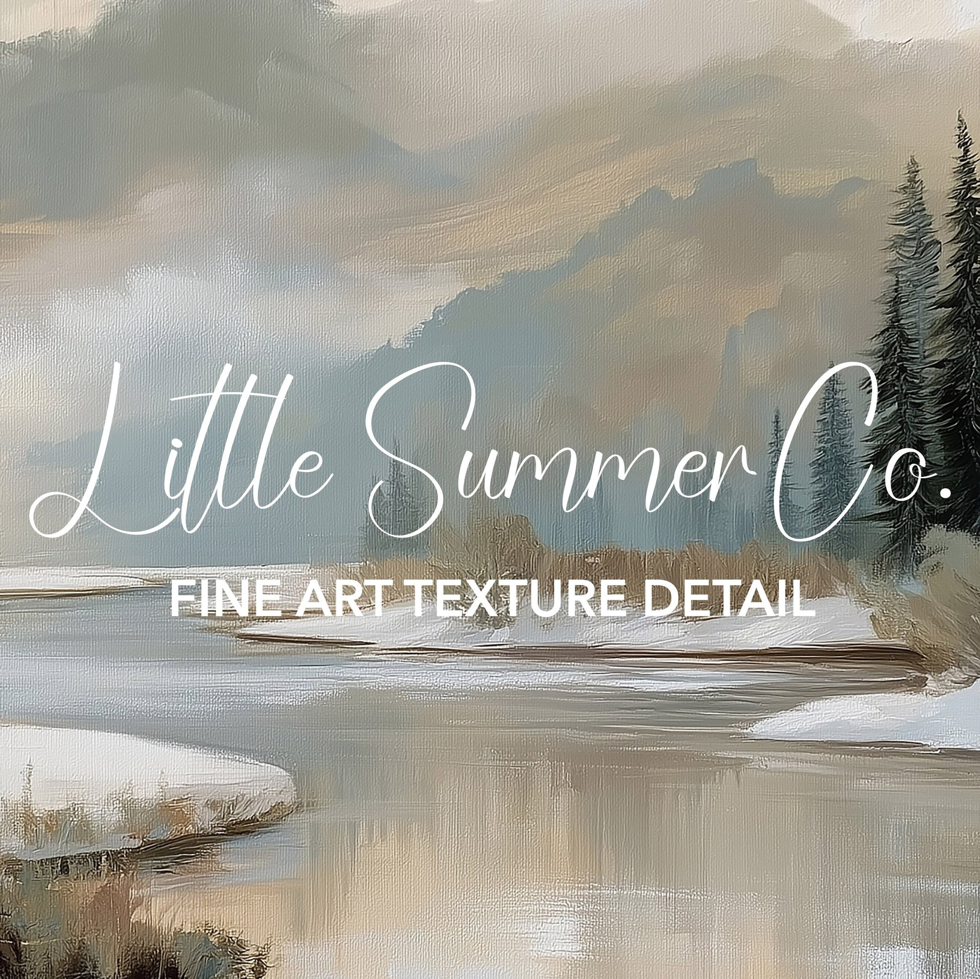 Snowy Mountain River Frame TV Art Bundle displayed on a TV
