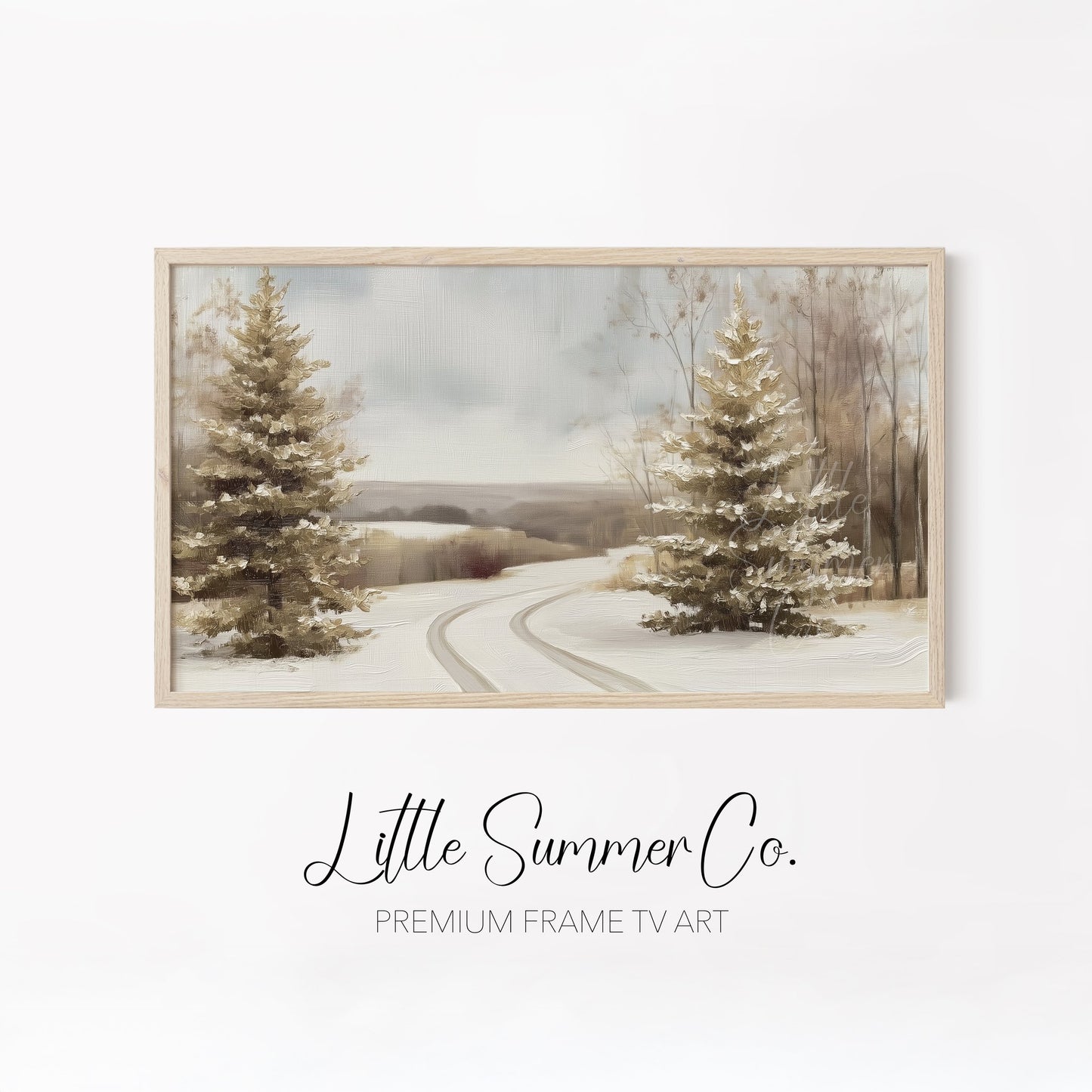 Alpine Ski Resort Scenes Frame TV Art Bundle displayed on a TV