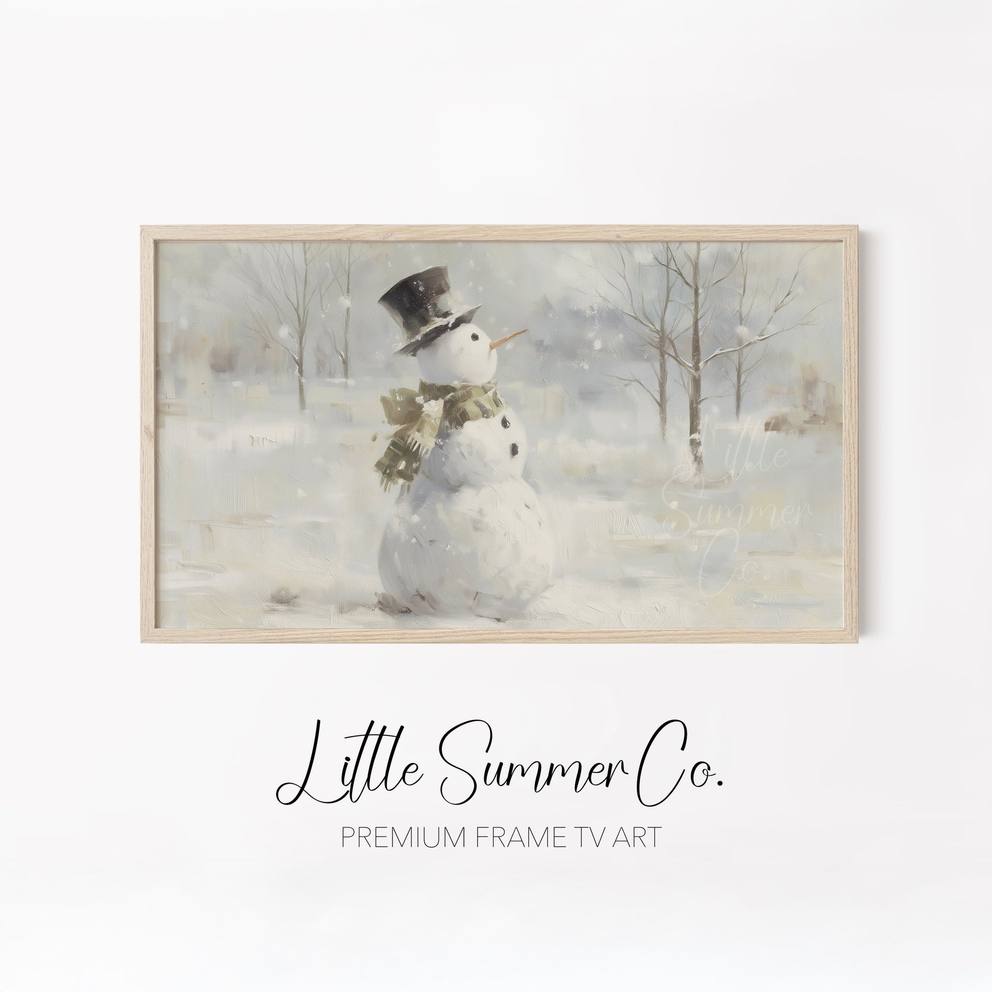 Snowy Playtime Moments Frame TV Art Bundle displayed on a TV