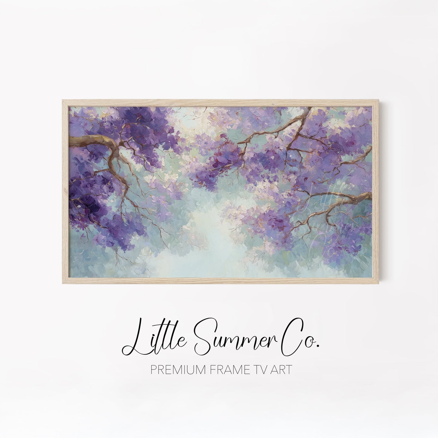 Pastel Blossom Collection Frame TV Art Bundle displayed on a TV