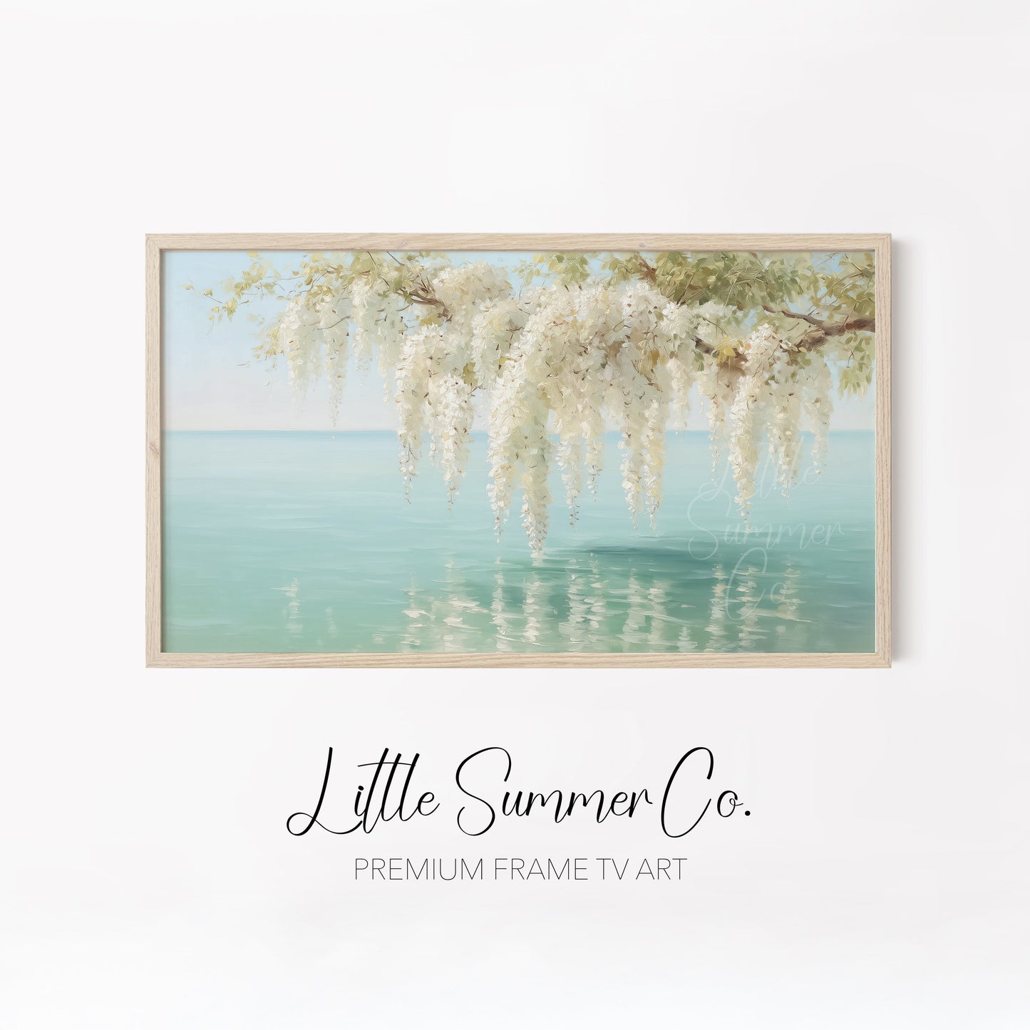 Pastel Blossom Collection Frame TV Art Bundle displayed on a TV