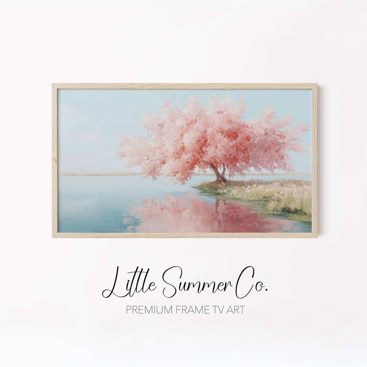 Pastel Blossom Collection Frame TV Art Bundle displayed on a TV