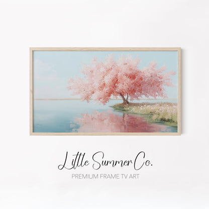 Pastel Blossom Collection Frame TV Art Bundle displayed on a TV