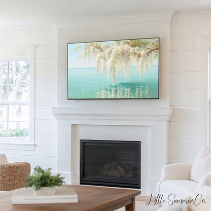 Pastel Blossom Collection Frame TV Art Bundle displayed on a TV