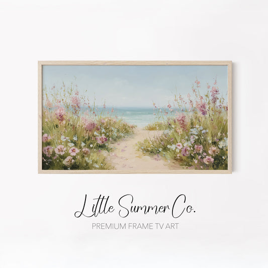 Summer Garden Escape Frame TV Art Bundle displayed on a TV