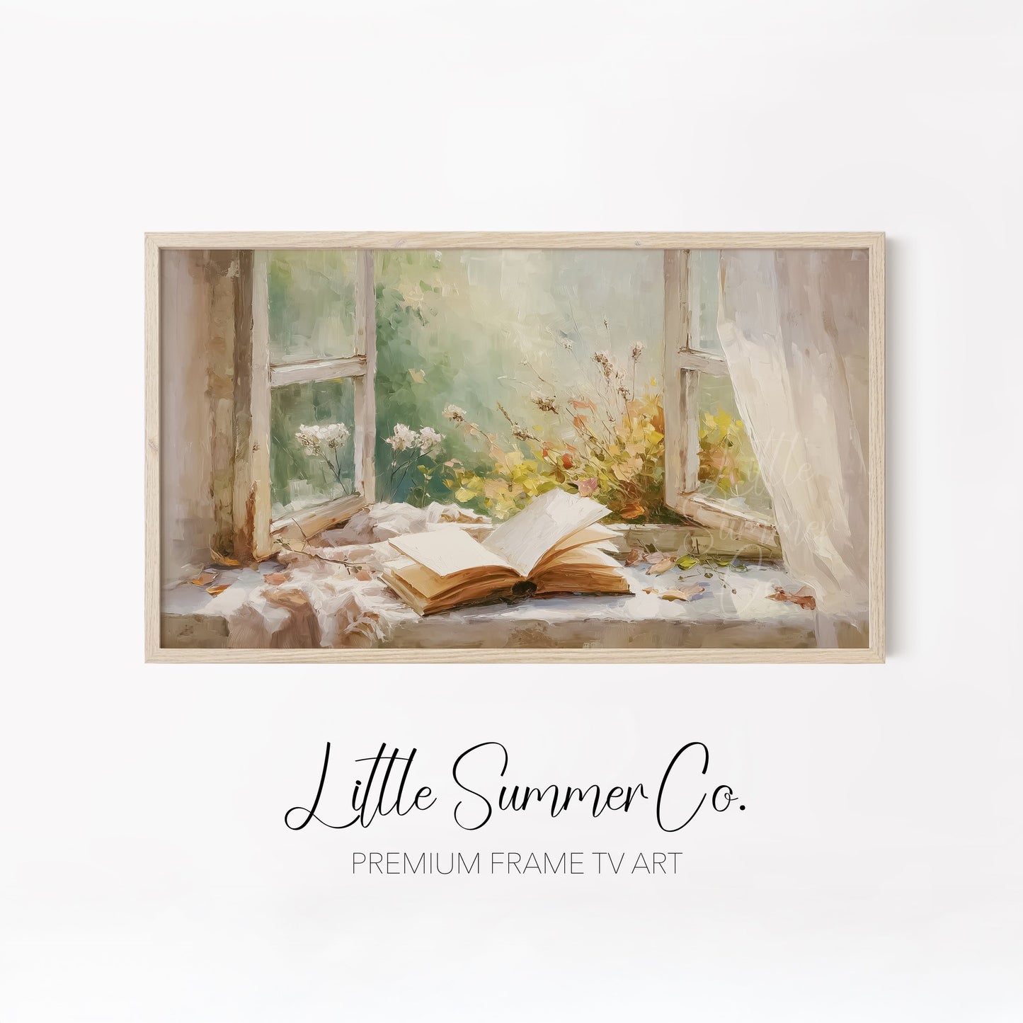 Summer Garden Escape Frame TV Art Bundle displayed on a TV