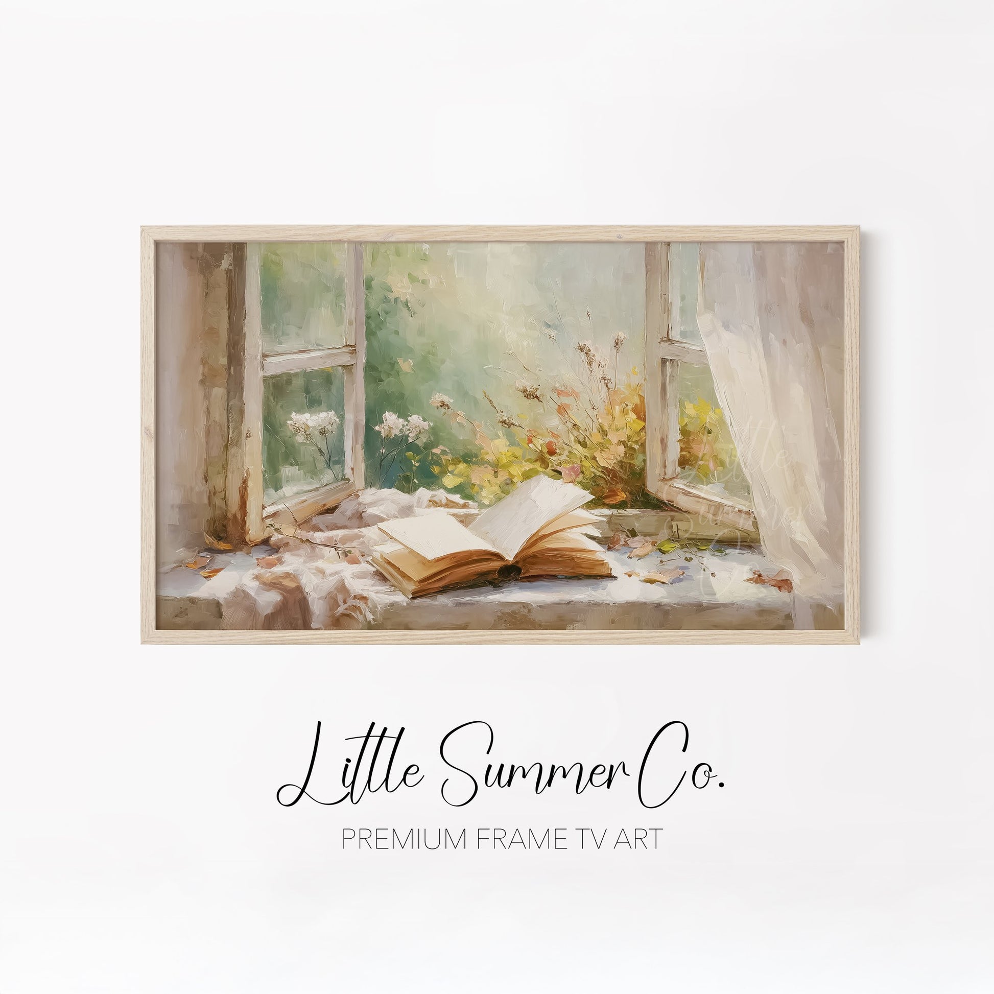 Summer Garden Escape Frame TV Art Bundle displayed on a TV
