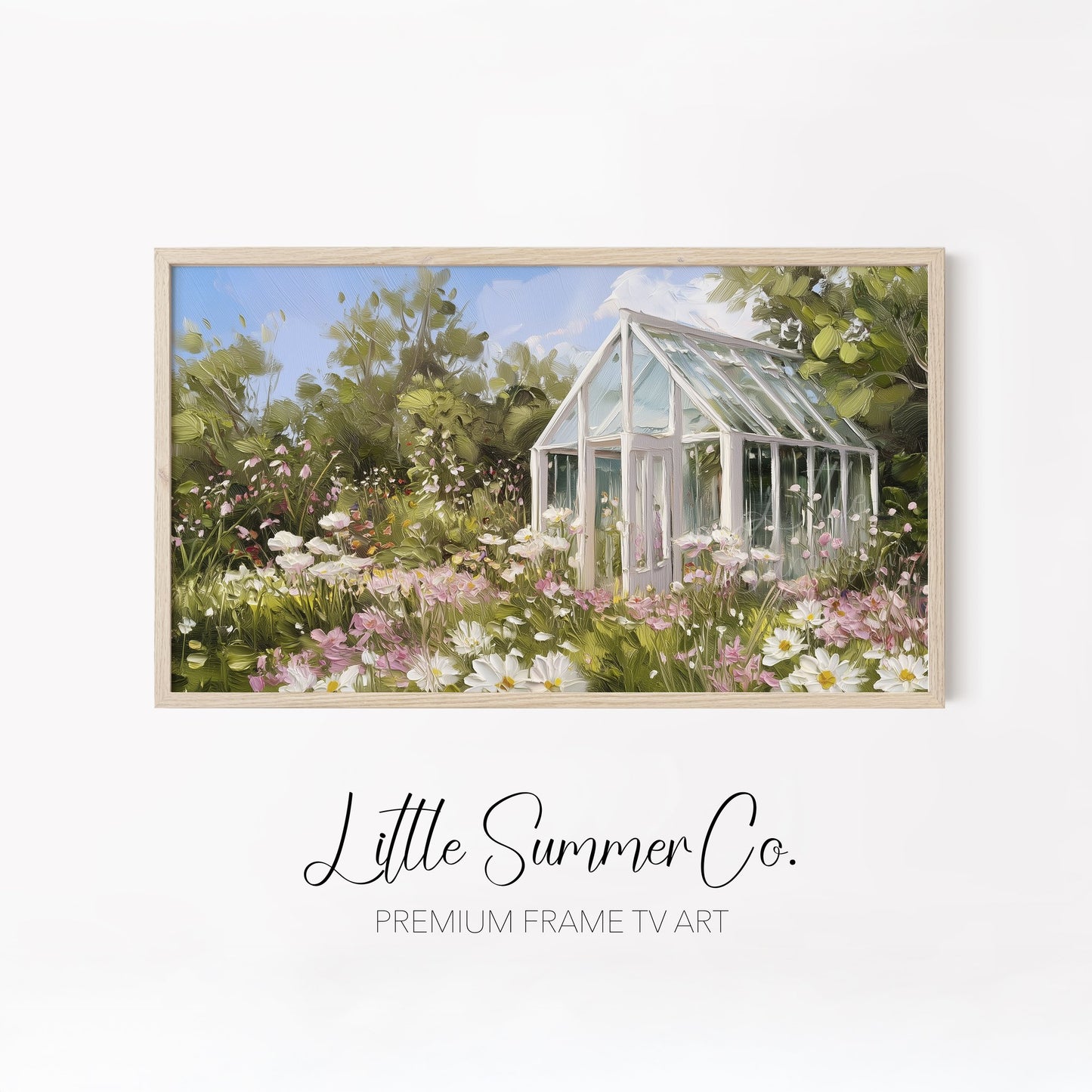 Summer Garden Escape Frame TV Art Bundle displayed on a TV