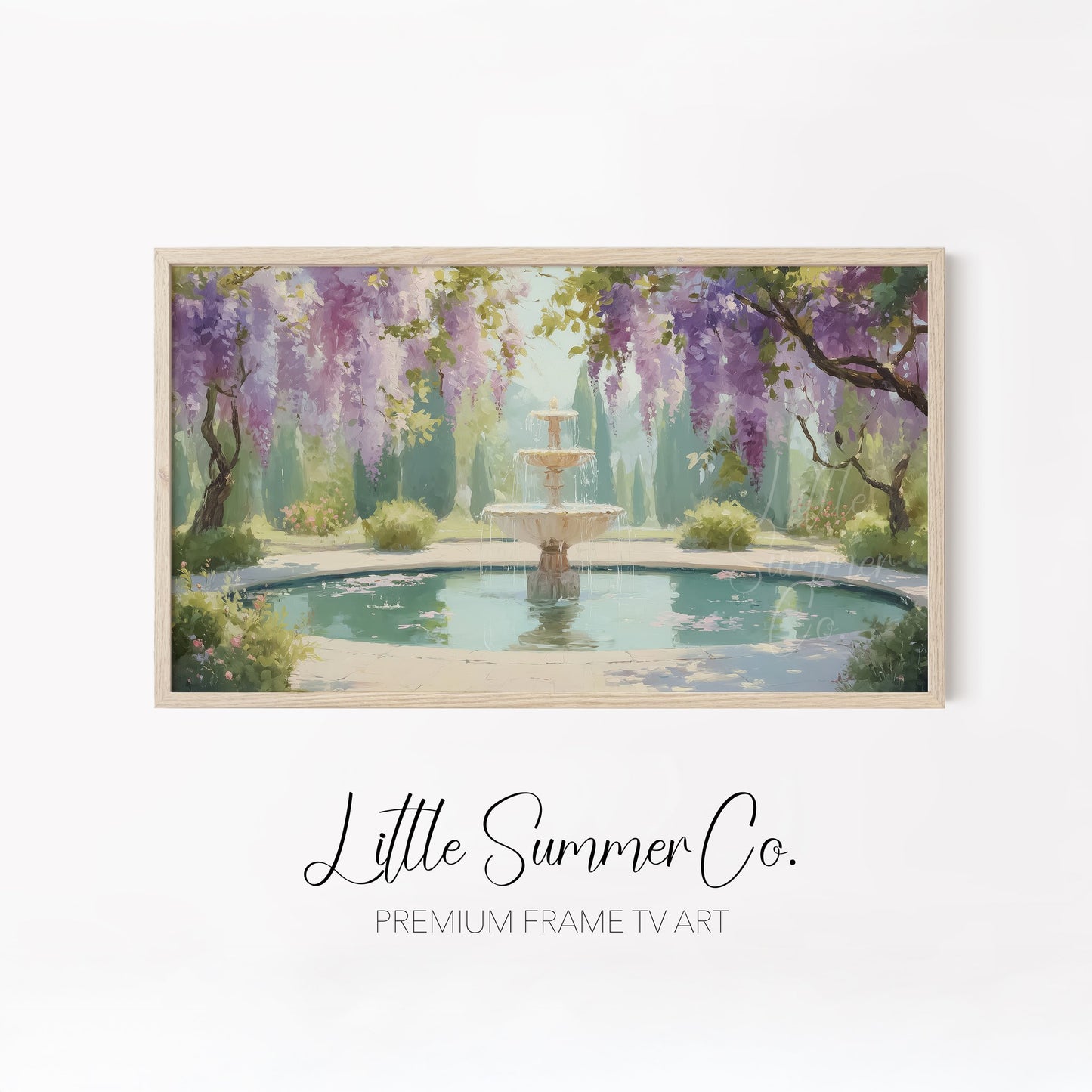 Summer Garden Escape Frame TV Art Bundle displayed on a TV