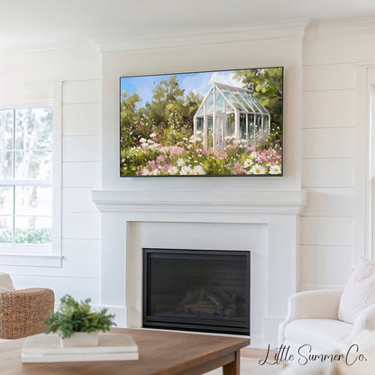 Summer Garden Escape Frame TV Art Bundle displayed on a TV