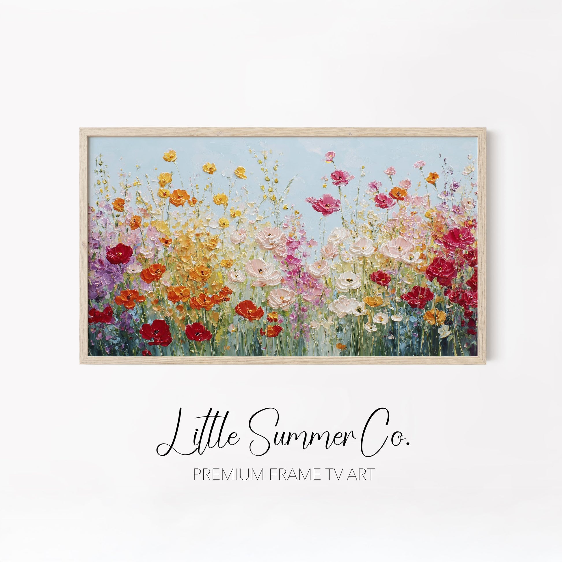 Pastel Flower Collection Frame TV Art Bundle displayed on a TV