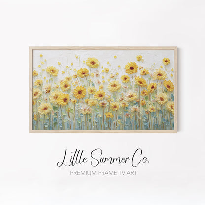 Pastel Flower Collection Frame TV Art Bundle displayed on a TV
