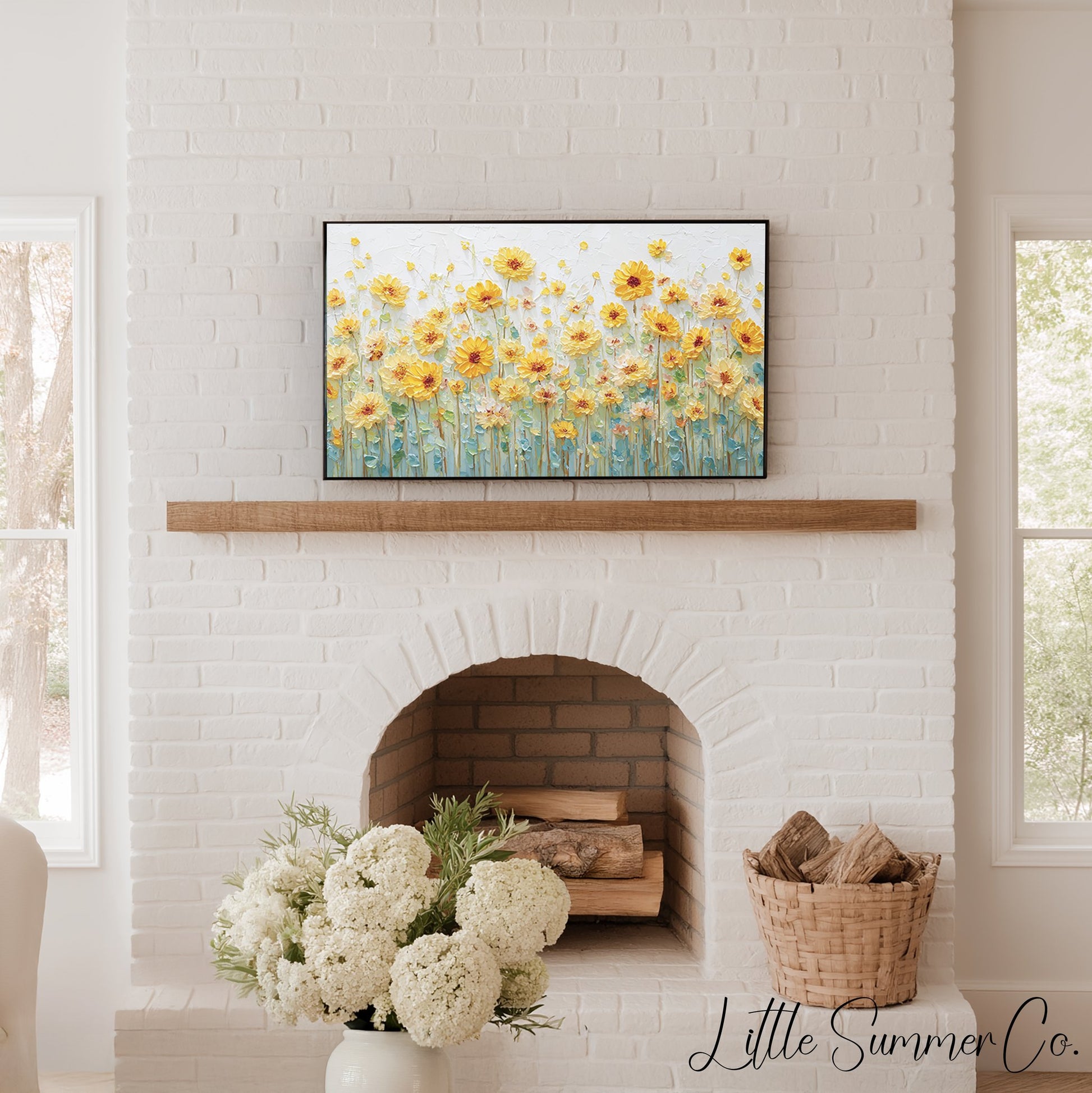Pastel Flower Collection Frame TV Art Bundle displayed on a TV