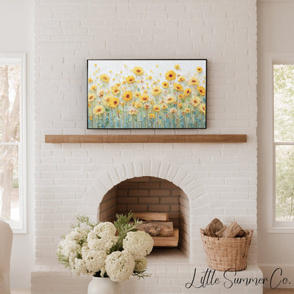 Pastel Flower Collection Frame TV Art Bundle displayed on a TV