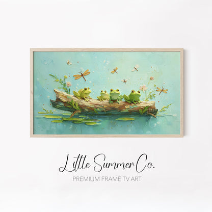 Whimsical Garden Creatures Frame TV Art Bundle displayed on a TV