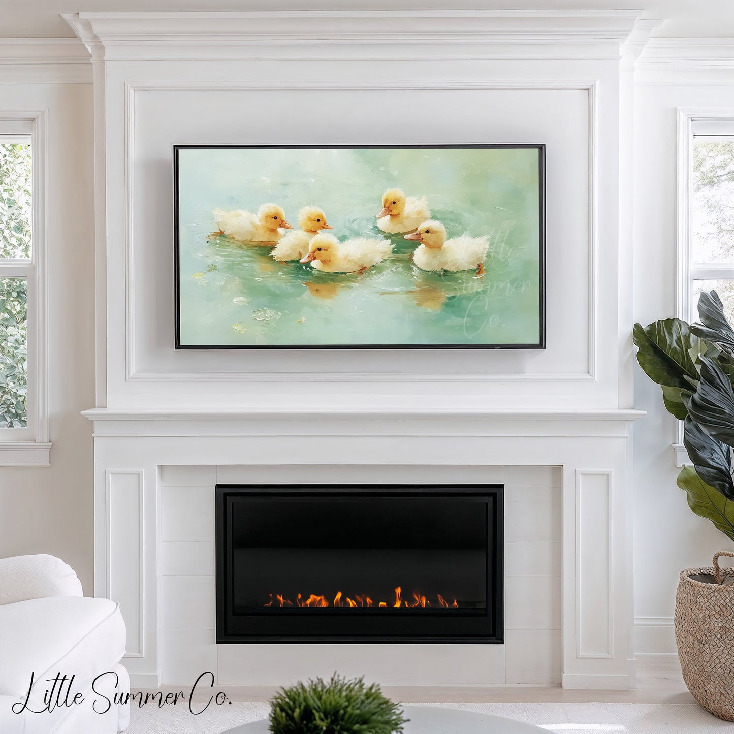 Whimsical Garden Creatures Frame TV Art Bundle displayed on a TV