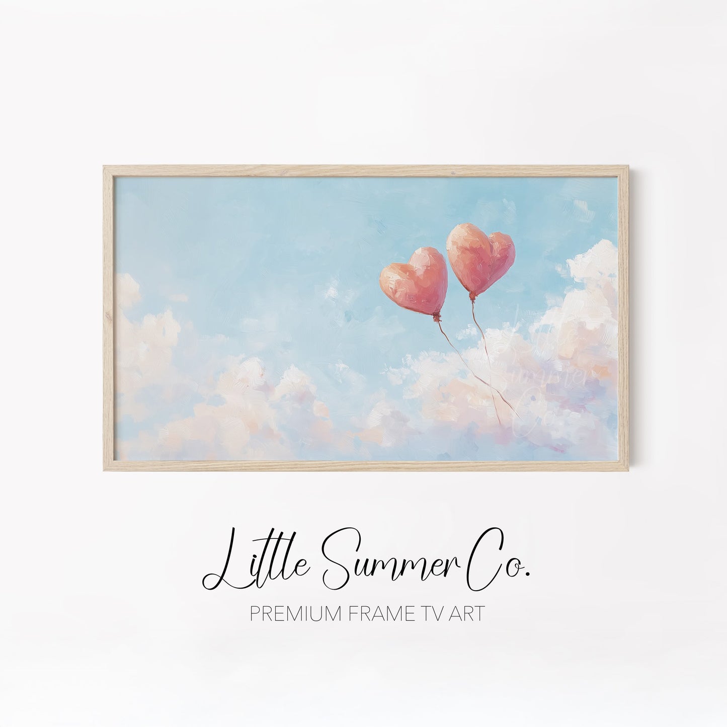 Pink Love Symbols Frame TV Art Bundle displayed on a TV