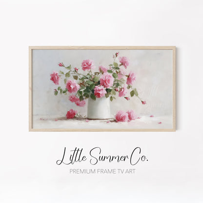 Pink Love Symbols Frame TV Art Bundle displayed on a TV