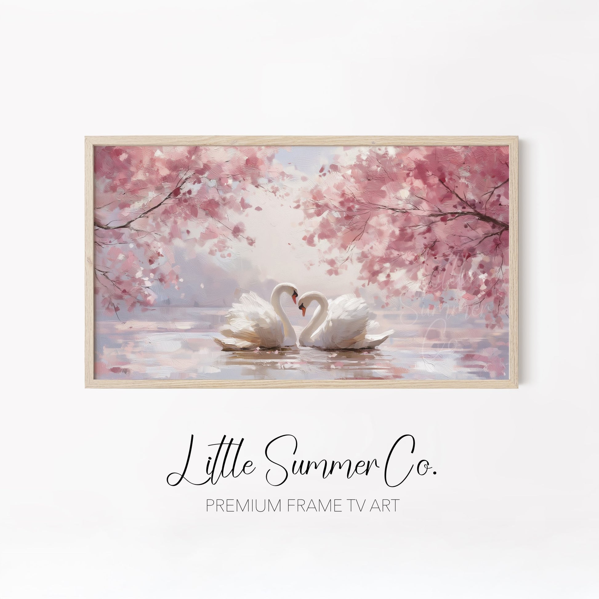 Pink Love Symbols Frame TV Art Bundle displayed on a TV