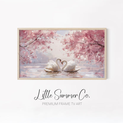 Pink Love Symbols Frame TV Art Bundle displayed on a TV
