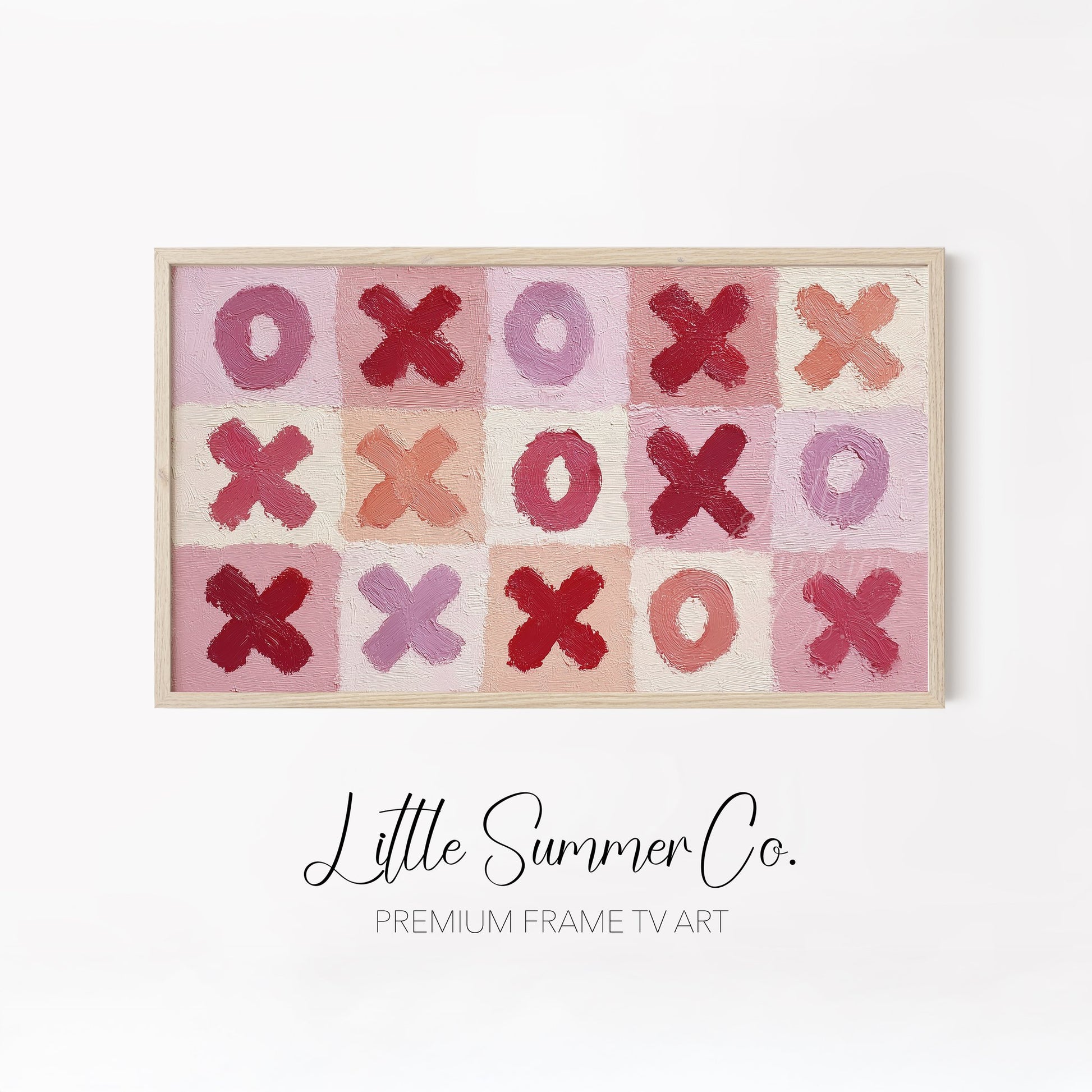 Pink Love Symbols Frame TV Art Bundle displayed on a TV