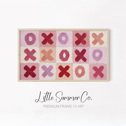 Pink Love Symbols Frame TV Art Bundle displayed on a TV