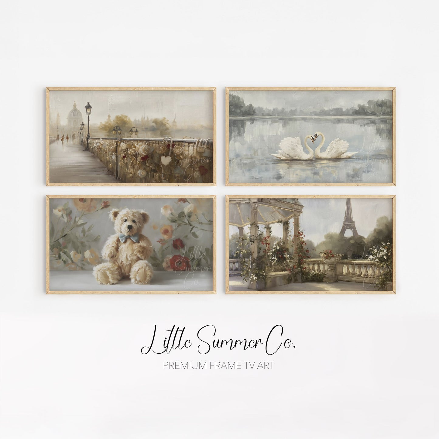 Romantic Moments Frame TV Art Bundle displayed on a TV