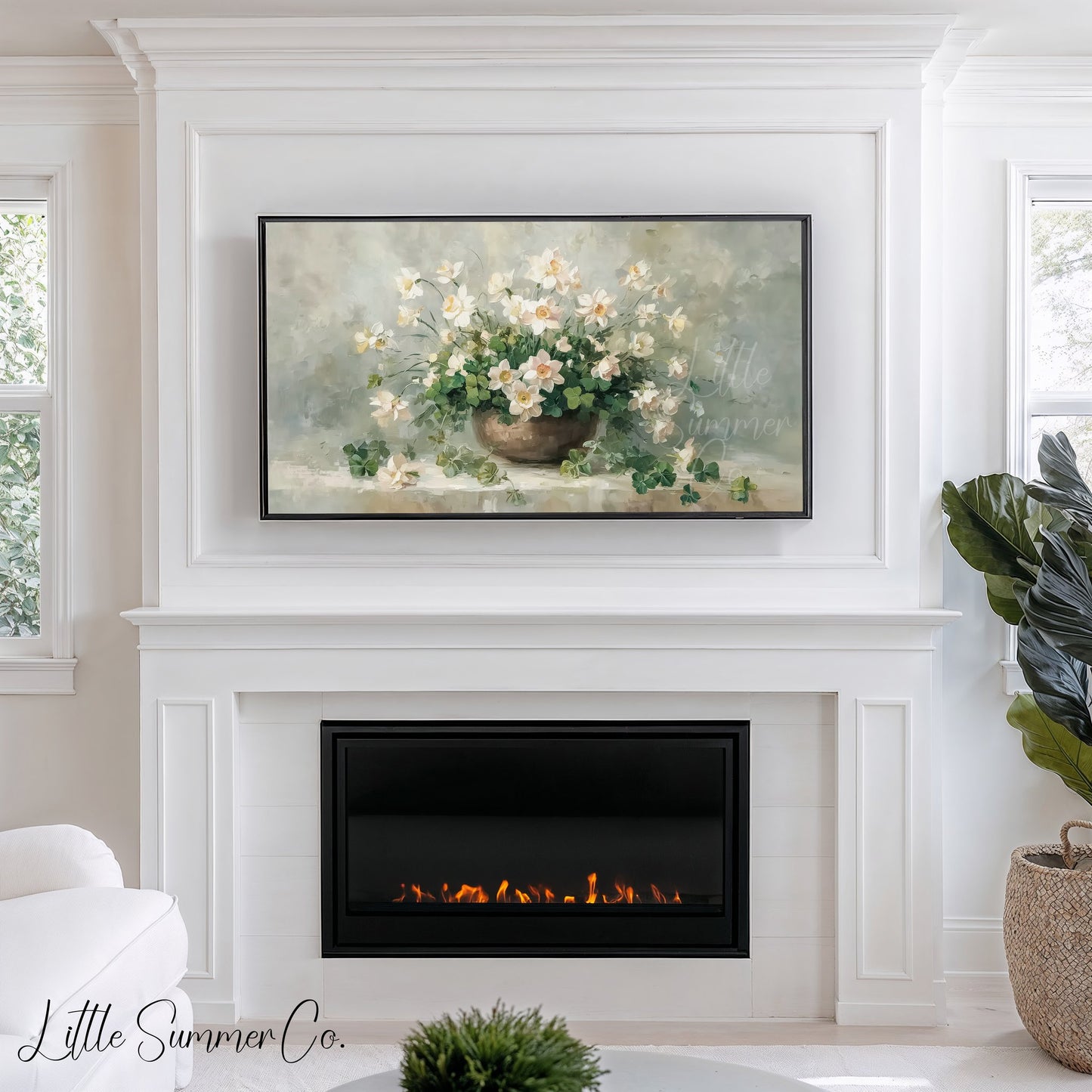 Lucky Clover Collection Frame TV Art Bundle displayed on a TV