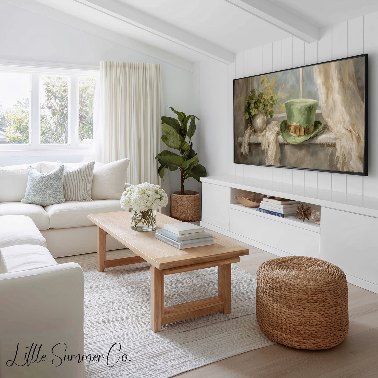 Lucky Clover Collection Frame TV Art Bundle displayed on a TV