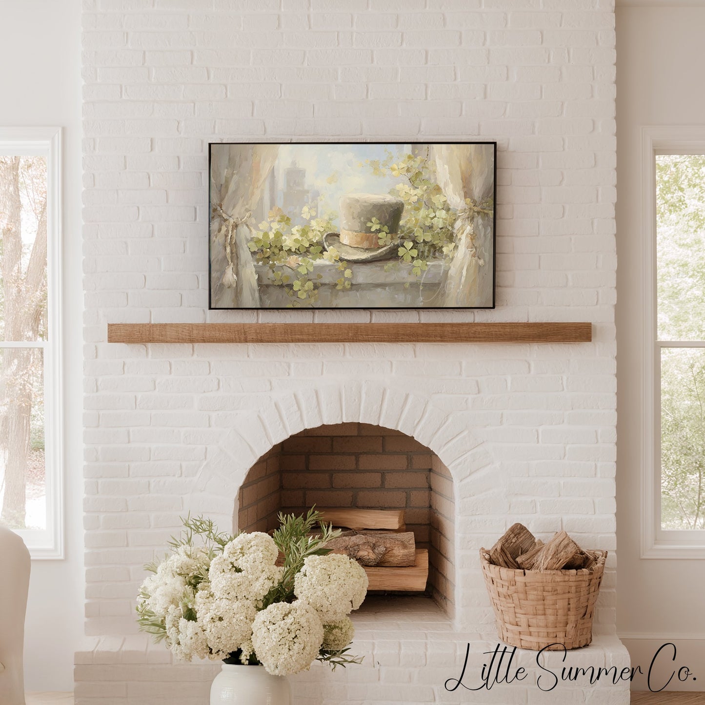 Lucky Clover Collection Frame TV Art Bundle displayed on a TV