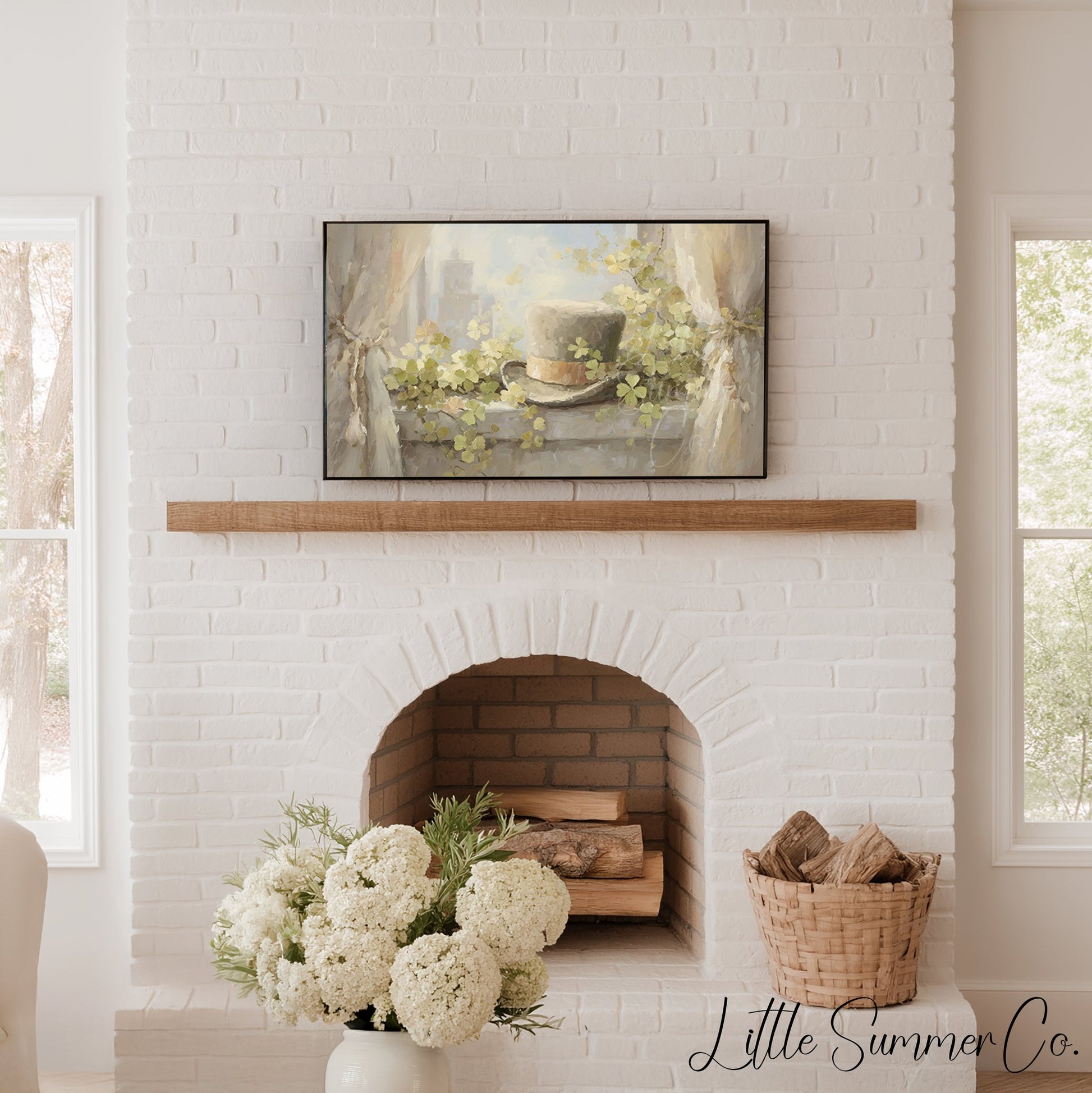Lucky Clover Collection Frame TV Art Bundle displayed on a TV