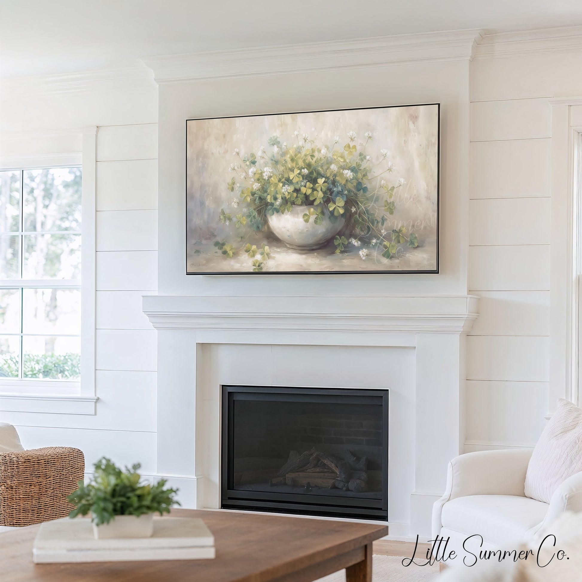 Lucky Clover Collection Frame TV Art Bundle displayed on a TV