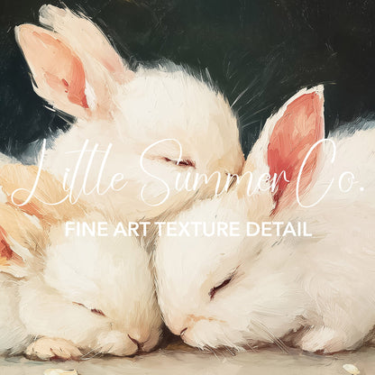 Moody Bunny And Chick Frame TV Art Bundle displayed on a TV