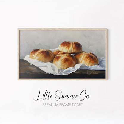 Bakery Blooms And Eggs Frame TV Art Bundle displayed on a TV