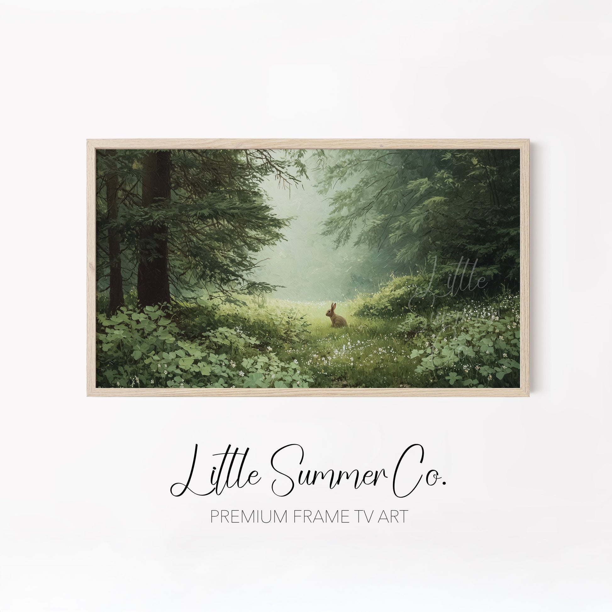 Woodland Spring Scenes Frame TV Art Bundle displayed on a TV