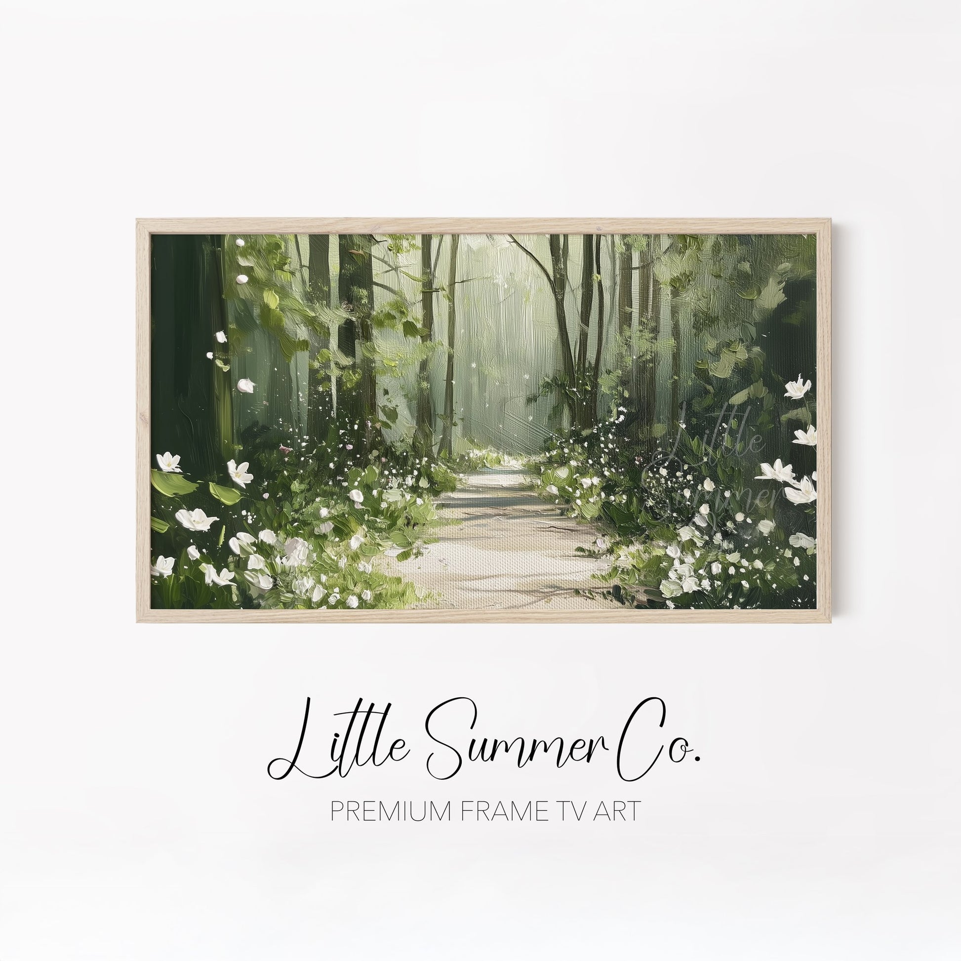Woodland Spring Scenes Frame TV Art Bundle displayed on a TV