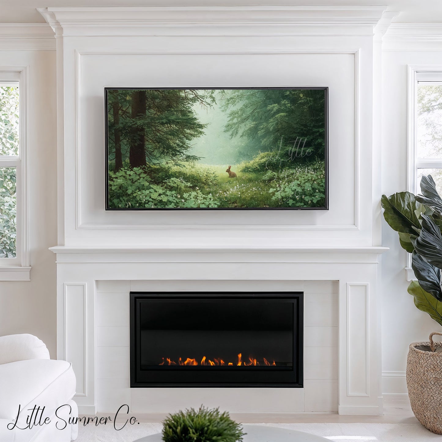 Woodland Spring Scenes Frame TV Art Bundle displayed on a TV