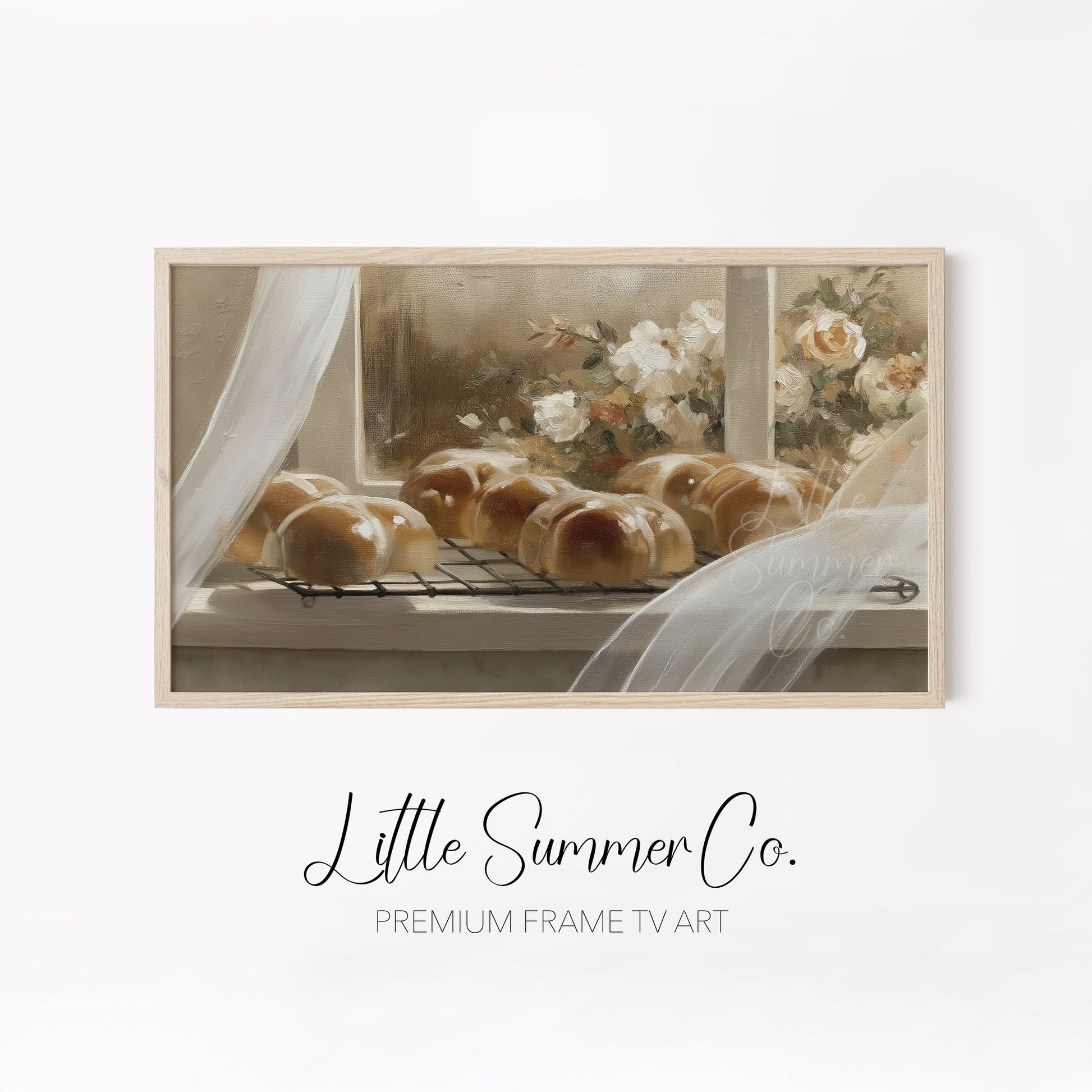 Rustic Bakery Frame TV Art Bundle displayed on a TV