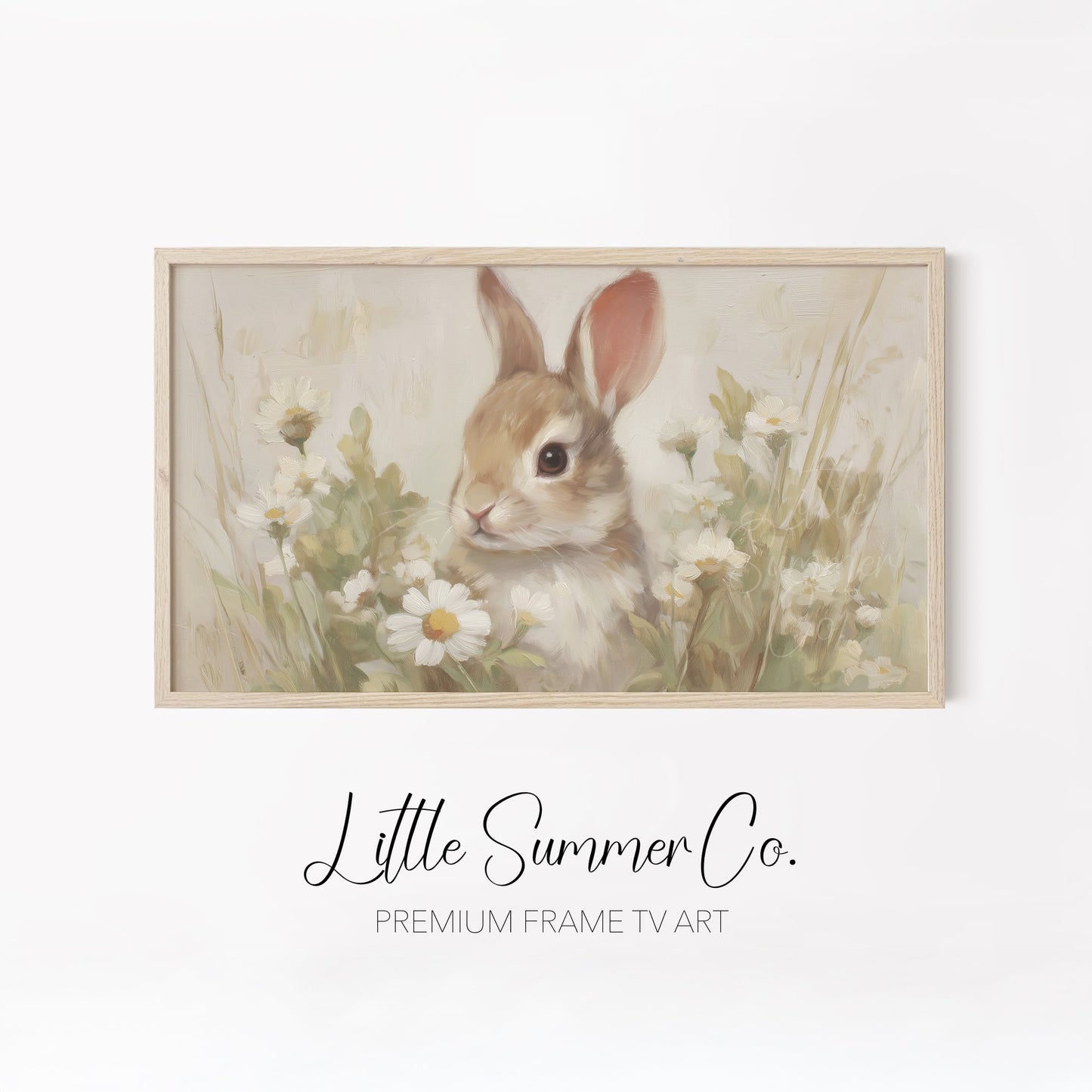 Spring Baby Animals Frame TV Art Bundle displayed on a TV