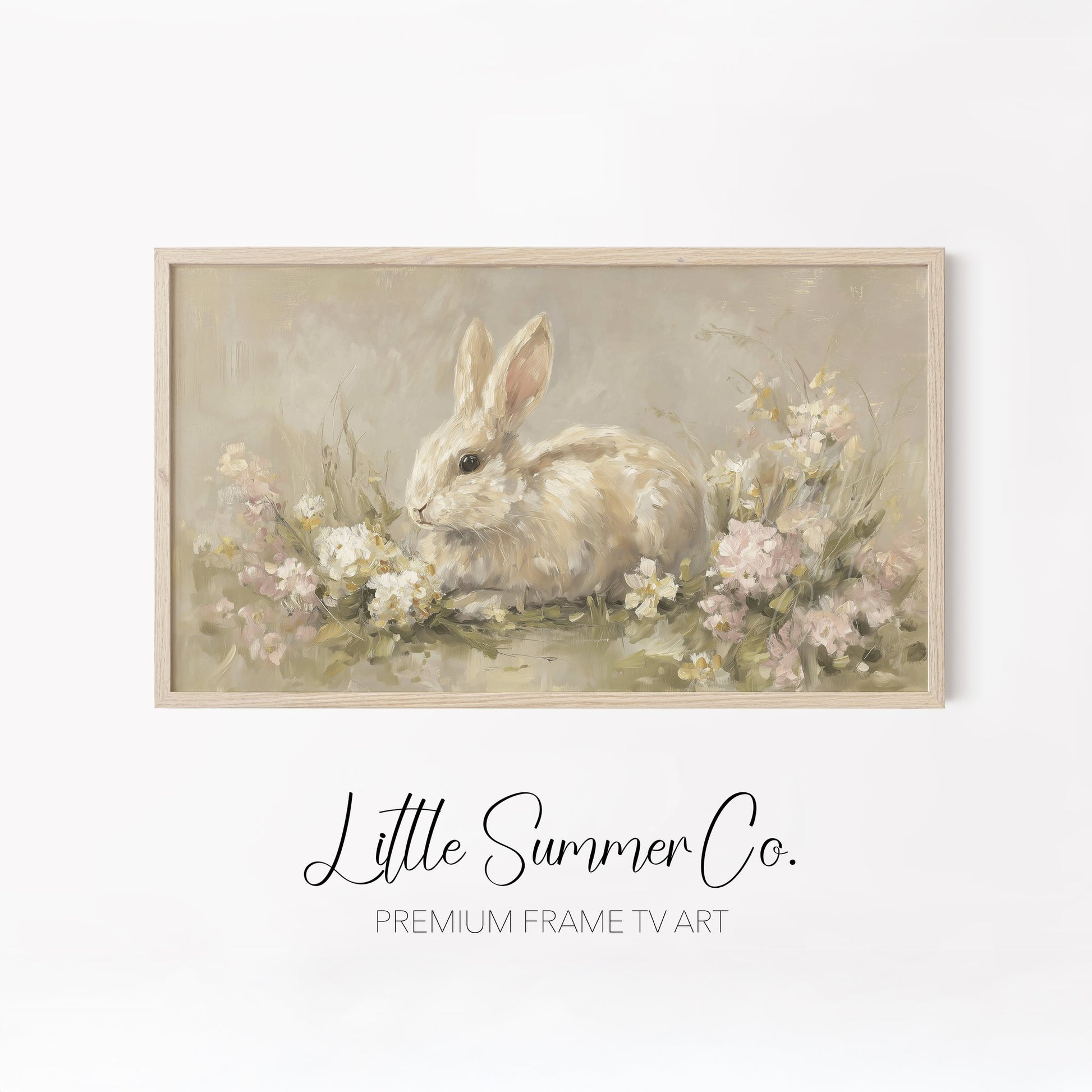 Spring Baby Animals Frame TV Art Bundle displayed on a TV